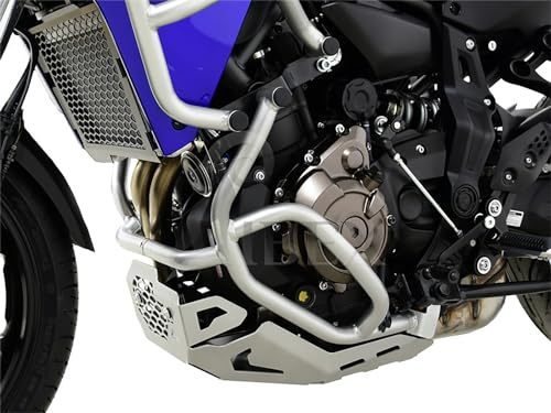 Yamaha MT-07 Tracer Bj 2016-17 Barra Antichoques Barra de Protección Protección contra Caídas Motor Crash Bars Plata Ibex
