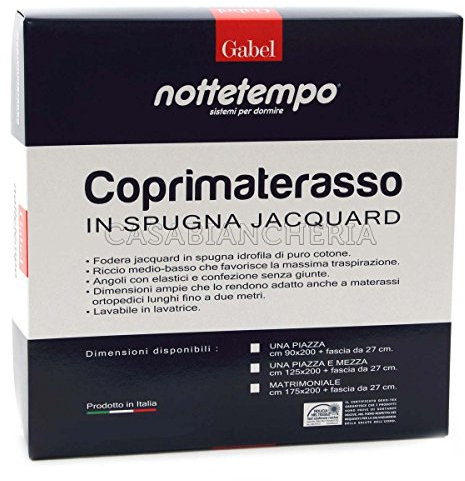 Gabel Matratzenauflage Nottetempo aus Jacquard-Frottee für Einzelbett