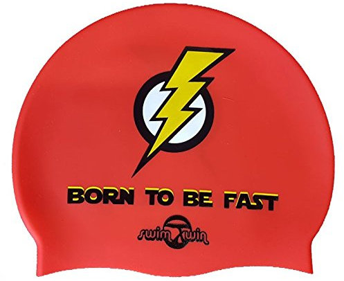 Swimxwin Cuffia in Silicone Born to be Fast | Cuffia da Nuoto | Cuffia da Piscina | Grande Comfort e aderenza | Design e Stile Italiano