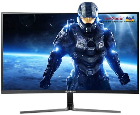 Viewsonic VX2458-C-MHD 60 cm (24 Zoll) Curved Gaming Monitor (Full-HD, FreeSync, 1 ms, 144 Hz, HDMI, DP, geringer Input Lag) Schwarz