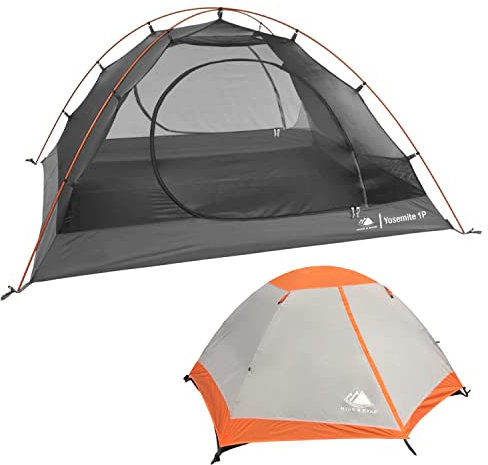 Hyke & Byke Yosemite Tienda de Campaña para 1 o 2 Personas con Suelo – Tienda de Campaña Ligera para Mochileros – Tienda de Campaña con Dos Puertas en Forma de Domo