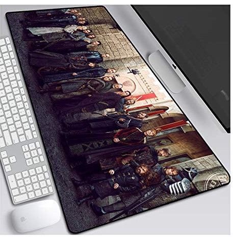 ITBT Game of Thrones Tappetino per XXL Mouse da Gioco - Gaming Mousepad Extra Grande 900 x 400mm - Pad 3mm con Base in Gomma Antiscivolo - Spessore 3mm Anime Tappetino Mouse, A