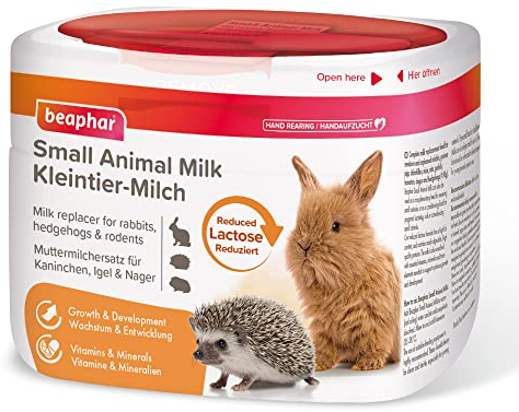 Beaphar - Lactol Small Animal Milk 200g - Milk Replacer - For Rabbits, Guinea Pigs, Other Rodents & Hedgehogs - Complete Feed for New-born, Underweight, & Orphaned Animals