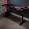 X-Rocker Cougar Standing Desk Adjustable Height 160 x 80cm Large Gaming Desk with Manual Height Adjustment 65-80cm, Steel Construction with Cup Holder & FREE Mousepad, Carbon Fibre Workstation - BLACK