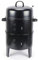Barbecue Smoker Grill 3 in1 Holzkohlegrill Smoker Räuchertonne mit Thermometer Holzkohlegrill Einstellbare Lufttür 84x40cm
