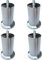 LLPEIJIE026 4er Set Möbelfüße Möbelbeine,Edelstahl Tischbein,Metall Sofa Stützfüße,Runde Füße,Kabinettfüße,Dickes Material Möbel Zubehör,mit Vorgebohrten M8 Bolzen,Silber
