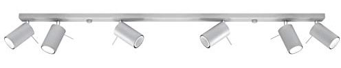Licht-Erlebnisse XXL Deckenlampe Strahler Grau 120 cm lang 6x GU10 groß ETNA Deckenlampe Beleuchtung Wohnzimmer