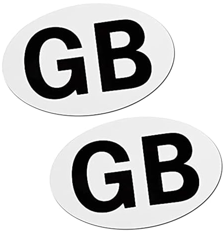 plastific Pack of 2 GB Magnetic Car Sticker | UK Vehicle Plate for Europe