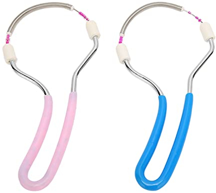 2Pcs Gesichtshaarentferner, Tragbarer Epilierer mit Frühlingsgewinde für Frauen, Kinn, Wange, Schnurrbart, Oberlippe, Hals, Edelstahl, Schnelle Gesichtshaarentfernung, Gesichtsschönheitswerkzeug