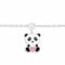 Monkimau Armband Damen Silber mit Panda Anhänger aus 925 Sterling Silver Bracelet Women Charm Armkette Schmuck Geschenke für Kinder Mädchen Frauen