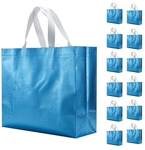 LOOKSGO 12 Stück Geschenktüten Wiederverwendbare Geschenktüten für Party Hochzeit