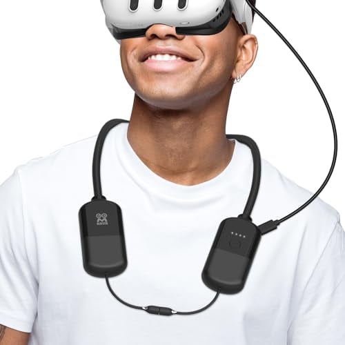 AMVR 8000mAh Batteria pack compatibile con Quest 3S/Quest 2/Quest Pro/Pico 4 / tipo C phone per una minore pressione della testa e prolungare il tempo di riproduzione negli accessori VR