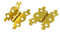 1 x Pair Fancy Butterfly Hinges 40mm Polished Brass Flush Door Hinge