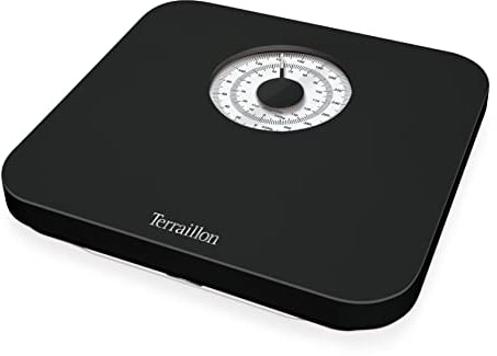TERRAILLON - Balance Pèse Personne Mécanique - Grand Cadran, 150kg max - Modèle 'Nautic' (NOIR)