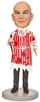 mydedor Benutzerdefinierte Bobble-Heads Figur Puppe, männlicher Halloween-Koch benutzerdefinierte Wackelkopf, Wackelkopf-Figuren Handgemachte personalisierte Skulptur für Mann