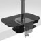 PUTORSEN Soporte de monitor Placa de refuerzo para vidrio fino y otras mesas, placas de montaje grandes de acero, se adapta a la mayoría de bases de abrazadera y boquilla, color negro