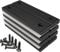 Magnetpro 8 Stück Rechteckmagnete 30 KG Kraft 60 x 13,5 x 5 mm Schwarze Epoxidbeschichtung Ultra-Kraft-Rostbeständigkeit, Geeignet für Außenbereich, Haushalt und Industrielle Topfmagnet mit Schrauben