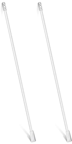 2pcs Blind Wand for Window Blinds,12 Length Drapery Wand Curtain Pull Rod,Replacement Parts Blind Stick with Hook and Grip Long Clear Acrylic Window Blind Tilt Wand Rod for Home Office Blind Opener