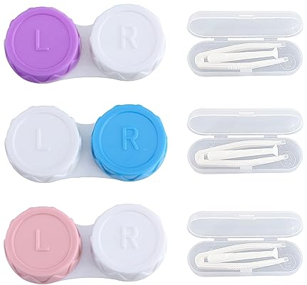 Aplicador De Lentes De Contacto De 3 Piezas, Estuche De Lentes De Contacto De 3 Piezas, Herramienta De Extracción De Lentes De Contacto, Estuche De Almacenamiento Para Remojo De Lentes De Contacto