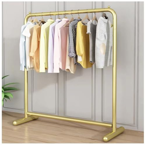 Portant à vêtements sur pied, porte-manteau pour vêtements, portant penderie à vêtements pour présentation, rangement, tringle à vêtements pour chambre, vestiaire, buanderie, doré ( Color : Gold , Siz