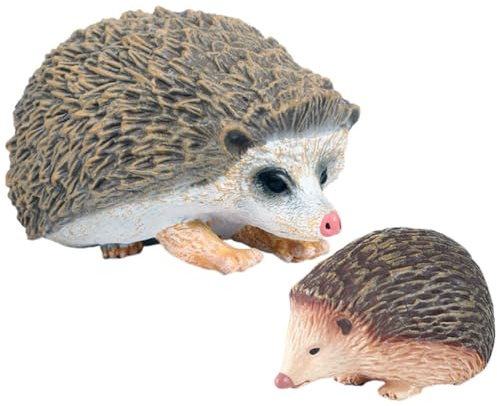 Yardwe 2Pcs Small Hedgehog Figurines Garden Hedgehog Ornament Cute Hedgehog Statue Desktop Hedgehog Model for Home Plant Pots Bonsai Decoration