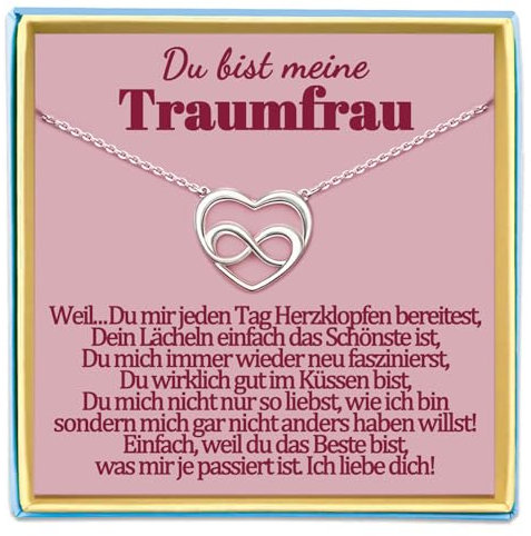 Meine Frau Kette Geschenke für Ehefrau Freundin Valentinstagsgeschenk Geschenk für Sie zum Geburtstag Valentinstag Ich Liebe Dich Jahrestag Hochzeitstag Romantische Liebes Herz Schmuck Frauen