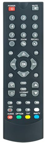 AULCMEET Fernbedienung Ersatz passend für Edision progressiv Nano Plus LED, hybrid lite LED, Triton t2, Proton T265, Proton T265 LED, Proton, Proton LED, progressiv HD C +