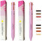 MKNZOME 4 in 1 Makeup Pen, 2 Stück Highlighter Stick, Eyeliner Stift, Makeup Lip Liner, Eyebrow Pencil, Augen Make-up, Wasserfest, Hochpigmentierter, Langanhaltendes, Multifunktional