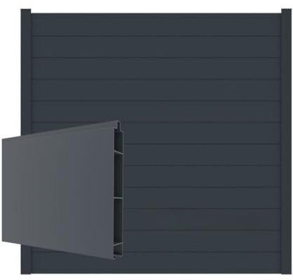 Aluminium Sichtschutzzaun Alu | Gartenzaun| Premium | Konfigurierbar | Garten Zaun | WPC | BPC 200 cm-5.4