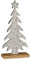 EGLO LIVING Deko Baum Baliguian, Weihnachtsdeko Wohnzimmer, Tischdeko Weihnachten aus Holz in Natur und Metall in Silber, Adventsdeko Fensterbank, 31 x 14,5 cm