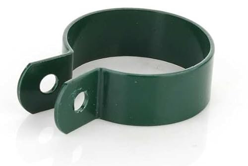 Terminale rotondo ∅48mm - Fascetta di recinzione verde per pali di recinzione - Fissaggio di stecche - Fascette per recinzioni – Morsetto per pali