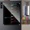 Acrylic Magnetic Calendar for Refrigerator, 12x16 Black Fridge Calendar Dry Erase Planning Boards Weekly Planner