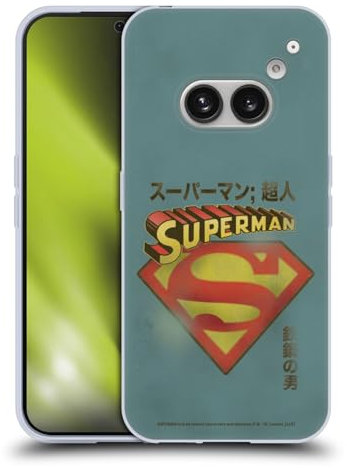 Head Case Designs Offizielle Superman DC Comics Japanisches Logo Vintage Mode Soft Gel Handyhülle Hülle kompatibel mit Nothing Phone (2a)