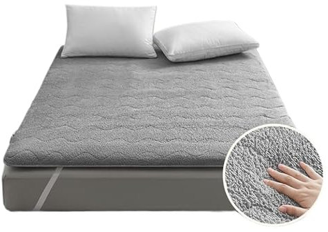QAUUCP Tatami-Matratzenauflage, gepolstert, warme Matratze, Futon-Decke, Schlafsaal, Einzel-, Doppel-, verdickte Isomatte, Bett Tatami Futon-Matratze(Grey,120x200cm)