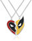 JSTHHTT 2 pcs Freundschaftskette, Pärchen Kette, Personalisierte Herz Pärchen Halskette, Halskette Männer Damen Kette, Kette Liebevolle Beziehung Puzzle Anhänger