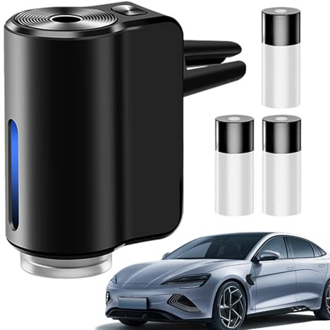 Difusor de fragancia inteligente para coche,Ambientador inteligente para coche - Ambientador para coche | Difusor de para coche ajustable de 3 modos, difusor de terapia para coche con 3 botellas de ac
