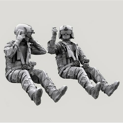 1/35 Helicopter Pilot Soldier Resin Model Kit Unbemalter und unmontierter Miniatur modell bausatz aus Resin (2 Figuren, ohne Hubschrauber) //U8x1L5