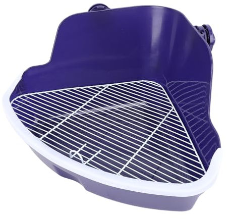 Qcwwy Bac à Sable de Toilette pour Hamster, Grand Bac à Litière de Toilette Anti-éclaboussures à Suspendre au Mur, Récipient de Bain pour Gerbille, adapté aux Lapins, Chinchilla, (L)