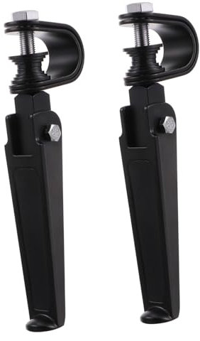 Gatuida 2 Piezas pedal reposapiés para soporte para bicicletas motor motoazadas motos reposapiés de motocicleta clavija de la palanca de cambios de la motocicleta aluminio Black