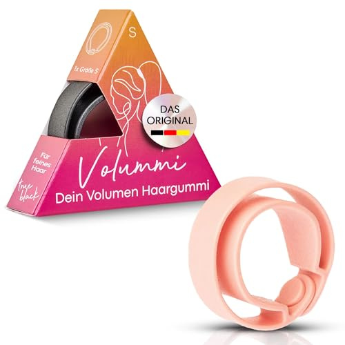 Volummi Haargummi Lovely Rose S – Mehr Volumen für dünnes Haar | Innovativer Zopfgummi für sichtbar mehr Volumen im Pferdeschwanz – starker Halt & haarschonend, das Original Made in Germany.