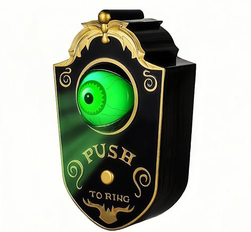 GLIESE Halloween Türklingel,Light-Up Eyeball Türklingel mit Scary Sound Effects,Haunted House Halloween Prop Dekoration