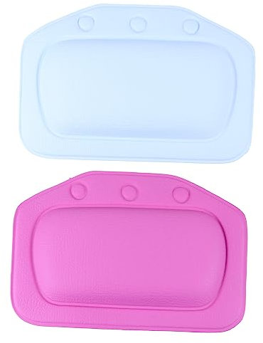 FRCOLOR 2 Pezzi Cuscino Per Vasca Vasca Da Bagno Poggiatesta Antiscivolo Cuscino Per Vasca Da Bagno Vasca Idromassaggio Vasca Massaggiante Grandi Ventose Cuscino Per Vasca Da Bagno