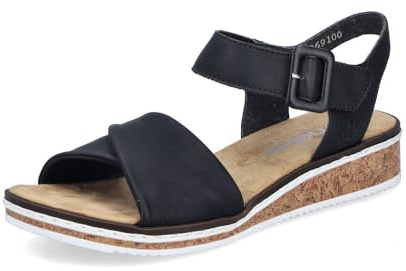 Rieker Women's Classic Sandals V3691, Women's Sandals, Black 00, 5 UK