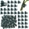 thirei Orchideen Klammern Pflanzenclips, 100 Stück Orchideen Clip, Orchideenständer Pflanzenclips, 1,5 cm Orchideen Clips Kunststoff Pflanzen Clips, für Halten Pflanze, Dunkelgrün