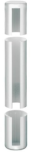 cyclingcolors 2x Couvre gond cache paumelle fenêtre porte portail Charnière Capuchon Protection Meuble Douille, 20mm blanc longueur 149mm plastique