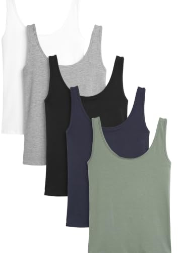NEXT Damen 5er-Pack Trägerhemden mit breiten Trägern Mehrfach 46