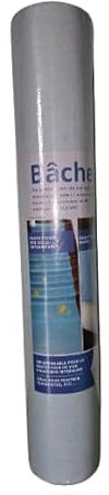 HLX Rouleau bâche de protection de sol feutre 1x30m - 120g/m² - 30m² - Anti-dérapant / auto-adhésif - non collant - idéal peintre-chantier-escaliers-rénovation
