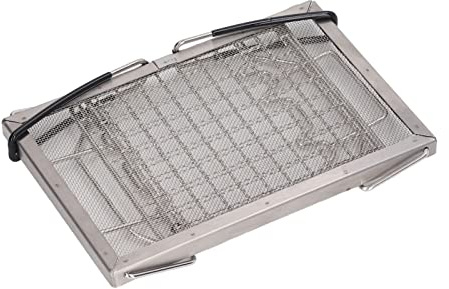 Aoresac Toother à Gaz Pliant, Grille-Pain de Camping en Acier Inoxydable, Grille-Pain de Camping Portable 10,0 X 5,9 Pouces, pour Pique-Nique en Famille, avec Maille en Acier Fin,