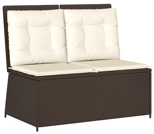 vidaXL Gartenbank Braun Poly-Rattan