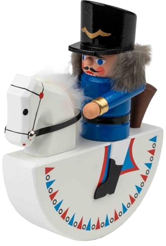 Jan Legler | Reiterlein | erzgebirgische Volkskunst | Made in Germany (Nussknacker Husar blau 15 cm)
